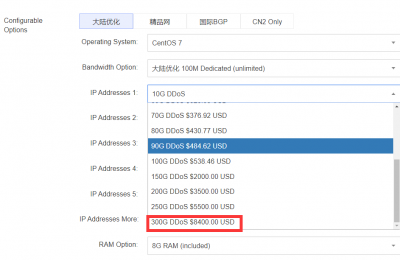 RAKsmart美国高防服务器配置