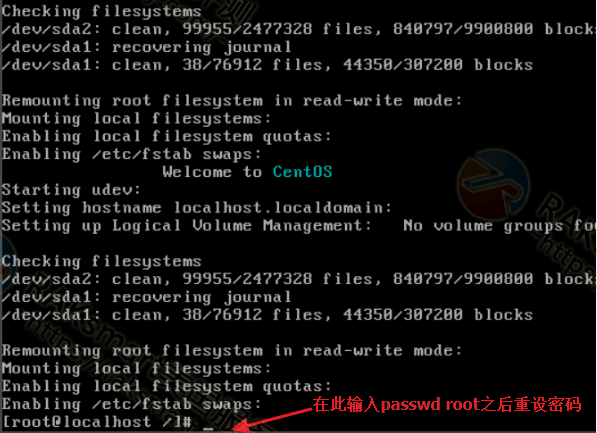 centos 6重设密码