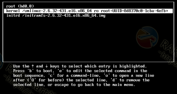 centos 6 kernel/vmlinuxz启动选项