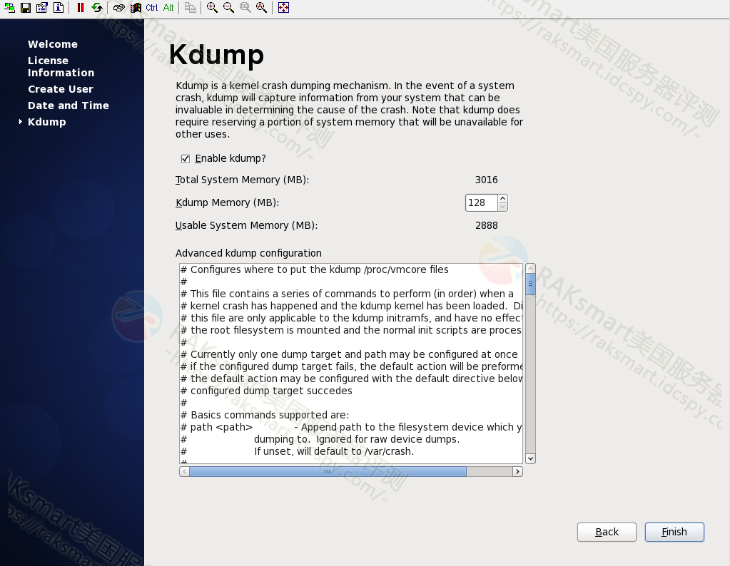 Desktop Gnome kdump设置