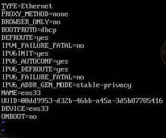 centos7更改网卡配置