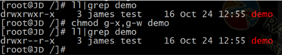 Centos7系统使用chmod修改文件权限