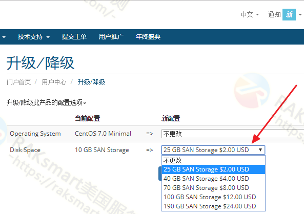 RAKsmart VPS服务器增加硬盘空间