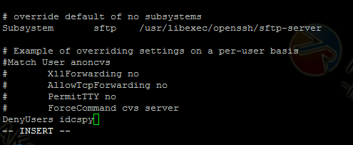 centos7禁用用户SSH登录