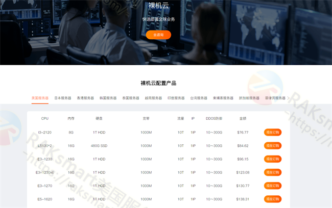 RAKsmart服务器产品