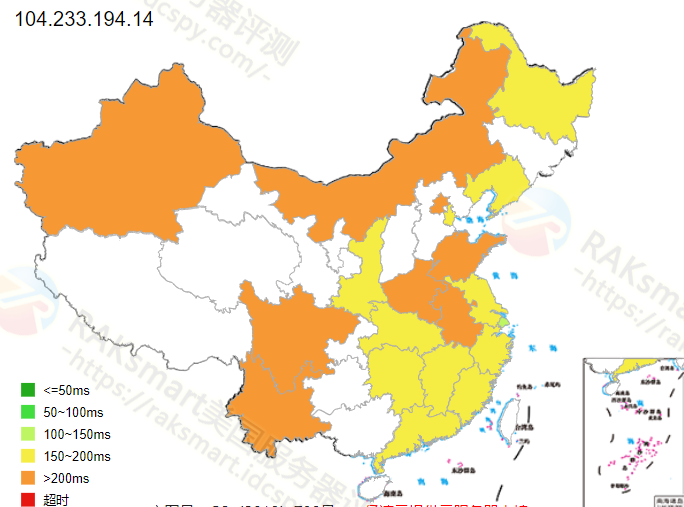 国际BGP线路ping结果