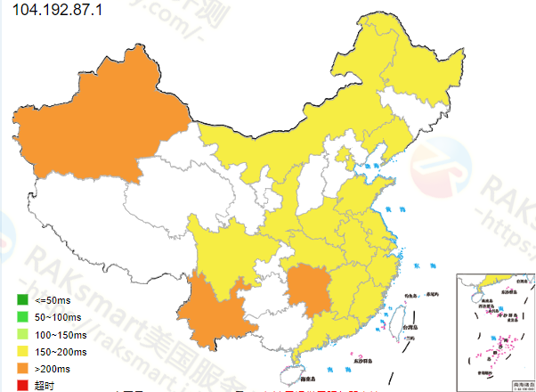 精品网络线路ping结果