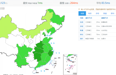 大陆优化方案ping测试