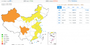 大陆优化100Mping结果