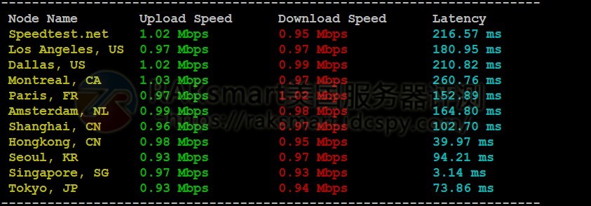 RAKsmart新加坡云服务器速评测