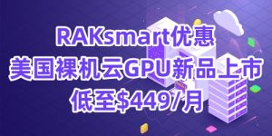 RAKsmart美国裸机云GPU服务器