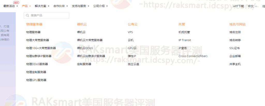 选购RAKsmart服务器