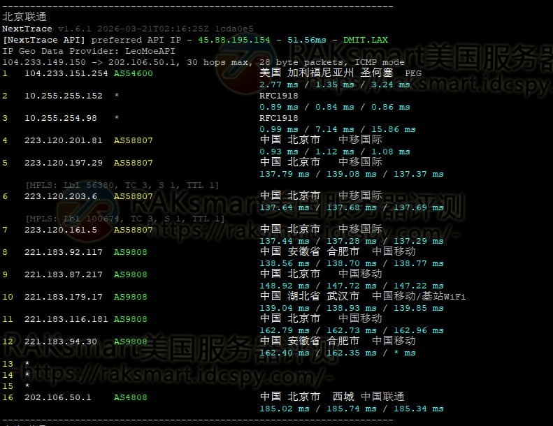 联通回程